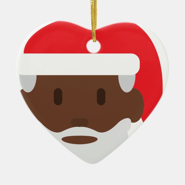 Santa claus emoji keramik ornament (Vorne)