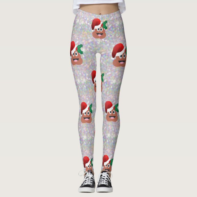 santa claus emoji Leggings (Vorderseite)