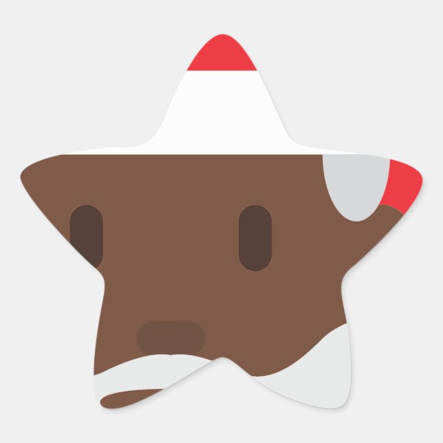 Santa claus emoji Stern-Aufkleber (Vorderseite)