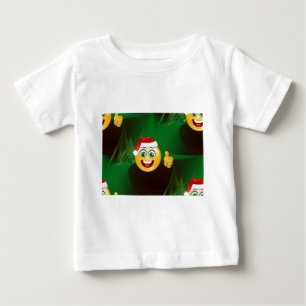 Santa claus emojis baby t-shirt