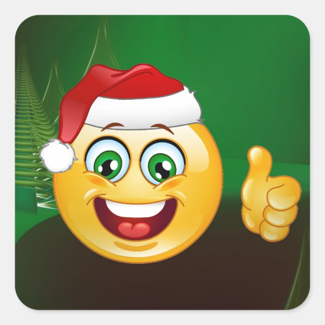 Santa claus emojis quadratischer aufkleber (Vorderseite)