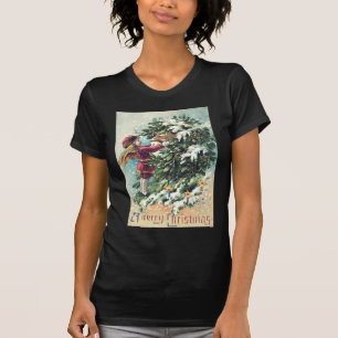 Santa Claus Engel Cherub Mistelzweig T-Shirt