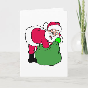 Santa Claus erreicht in den Weihnachtsfeiertagen Feiertagskarte
