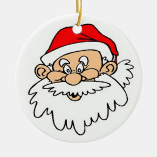 SANTA CLAUS FACE KERAMIKORNAMENT