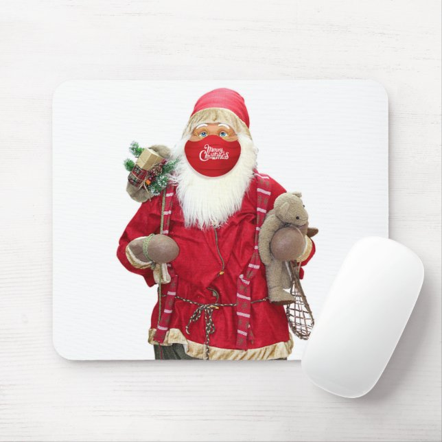 Santa Claus Face Mask Mousepad (Mit Mouse)