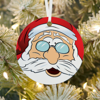 Santa Claus Face Ornament Aus Metall