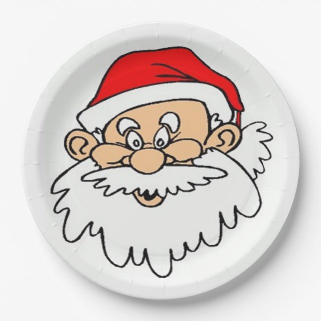 SANTA CLAUS FACE PAPPTELLER (Vorderseite)