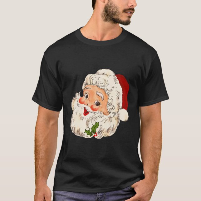 Santa Claus Face Santa Claus T-Shirt (Vorderseite)
