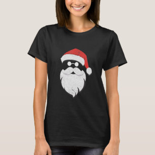 Santa Claus Face Sonnenbrille mit Hat Beard Chris T-Shirt