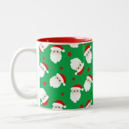 Santa Claus Faces Christmas Coffee Mug Xmas Cup Zweifarbige Tasse