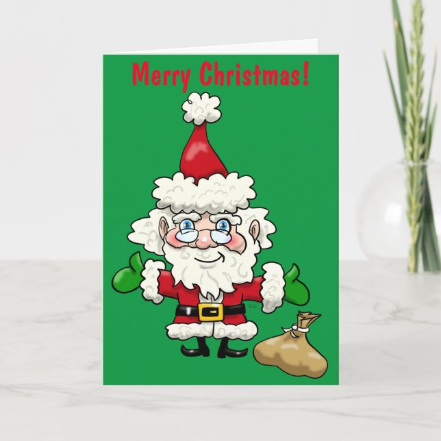 Santa Claus Feiertagskarte (Vorderseite)