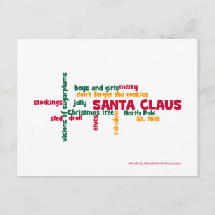 Santa Claus Feiertagspostkarte
