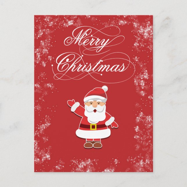 Santa Claus Feiertagspostkarte (Vorderseite)