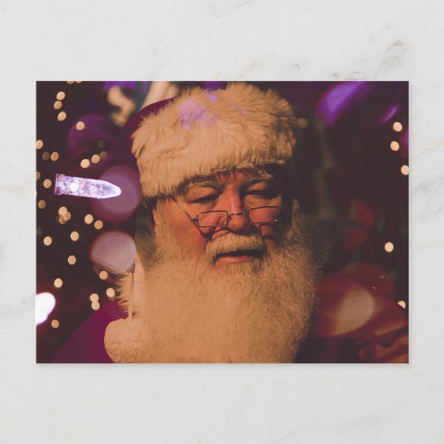 Santa Claus Feiertagspostkarte (Vorderseite)
