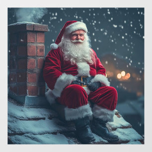 Santa Claus Fensterklammer Fensteraufkleber