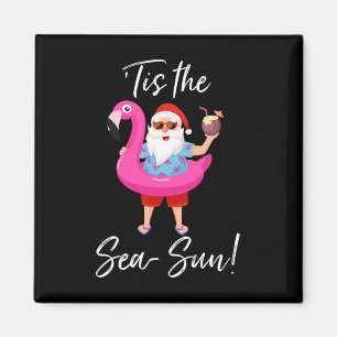 Santa Claus Flamingo Schwimmkörper Tis Die Meer-So Magnet
