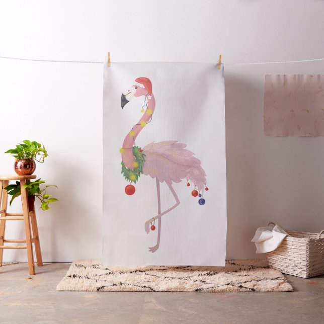 Santa claus flamingo stoff (Beispiel)