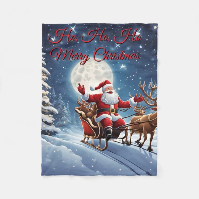 Santa Claus Fleece Blanket (Vorderseite)
