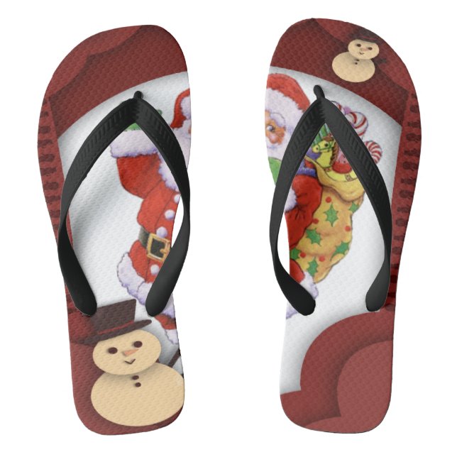 Santa Claus Flip Flops (Fußbett)