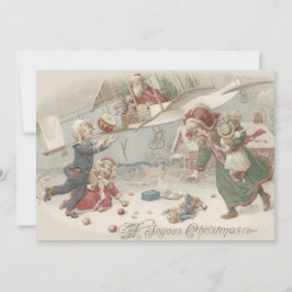 Santa Claus Flying Toys Weihnachtsbaumkinder Einladung