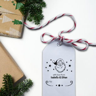 Santa Claus Frohe Weihnachten, Couple Tag Gummistempel