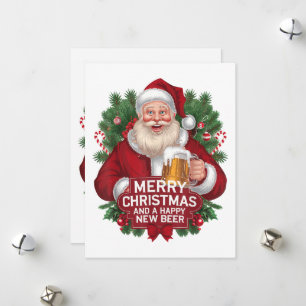 Santa Claus Frohe Weihnachten Glückliches Neues Bi