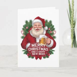 Santa Claus Frohe Weihnachten Glückliches Neues Bi