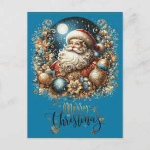 Santa Claus & Frohe Weihnachten Postkarte
