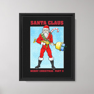 Santa Claus Frohe Weihnachten Teil 2 Leinwanddruck