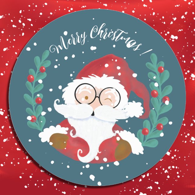 Santa Claus | Frohe Weihnachts-Blue Stickers (Von Creator hochgeladen)