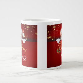 Santa Claus Frohe Weihnachts-Individuelle Name auf Jumbo-Tasse