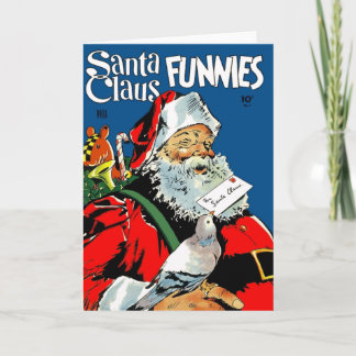 Santa Claus Funnies Feiertagskarte