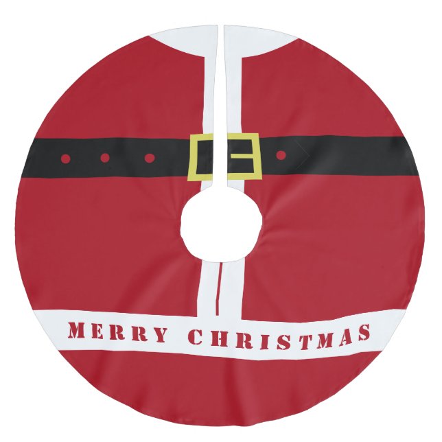 Santa Claus Funny Christmas Tree Skirt Polyester Weihnachtsbaumdecke (Vorderseite)