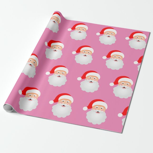 Santa Claus Funny Frohe Weihnachten Geschenkpapier (Ungerollt)
