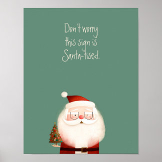 Santa Claus Funny Zitat Poster