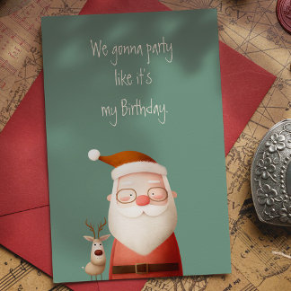 Santa Claus Funny Zitat Postkarte