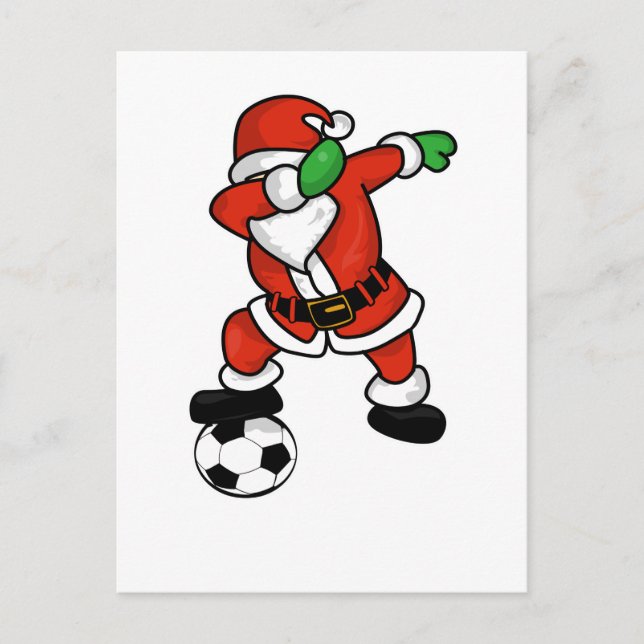 Santa Claus Fußball Dance hässlich Weihnachten T-s (Vorderseite)