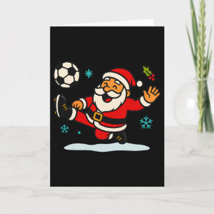 Santa Claus Fußball Sport Weihnachten Schnee X Karte