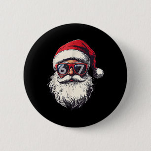 Santa Claus Gesicht 67 Weihnachten Six Seven Bruh  Button