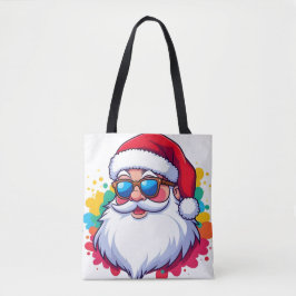 Santa Claus Gesicht mit Farbklecksen Weihnachten
