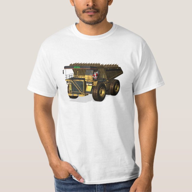 Santa Claus Giant Dump Truckfahrer T-Shirt (Vorderseite)