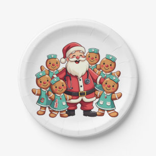 Santa Claus Gingerbread Krankenwagen Pappteller