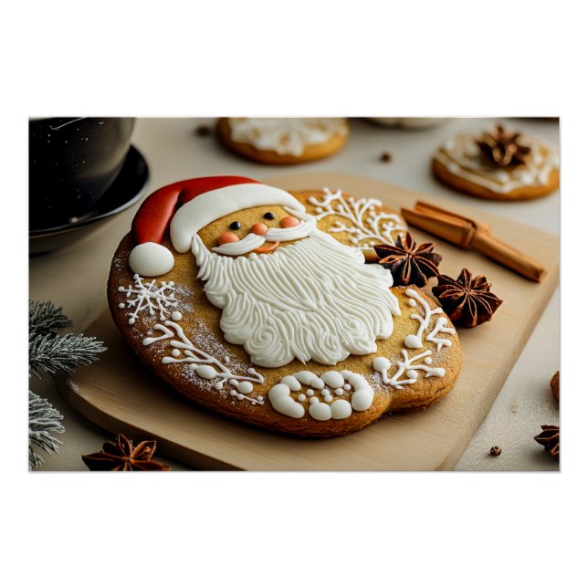 Santa Claus Gingerbread Man Poster (Vorderseite)