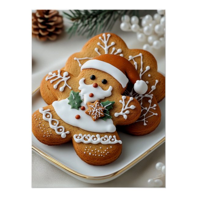 Santa Claus Gingerbread Man Poster (Vorderseite)
