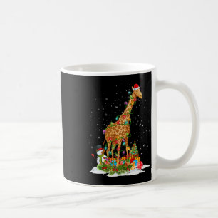 Santa Claus Giraffe Xmas Tree Lights Frohe Weihnac Kaffeetasse