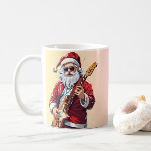 Santa Claus Gitarre spielen Kaffeetasse