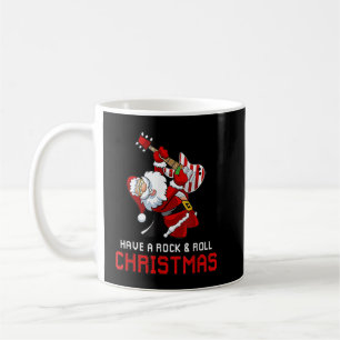 Santa Claus Gitarre Spieler Hab Ein Rock And Roll Kaffeetasse