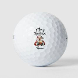 Santa Claus Golfen mit Weihnachtsgeschenk für Golf Golfball