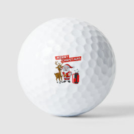 Santa Claus Golfer Merge Weihnachts Golf Balls Golfball