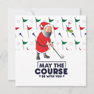Santa Claus Golfer zu Weihnachten Mai der Kurs 